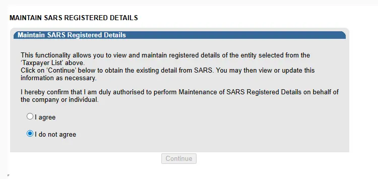 Maintain Details Agreement
